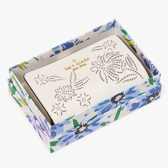 KATE SPADE Boxed Madison Perforated Medium Bifold Wallet - NWT ($239 Retail) - Picture 1 of 4